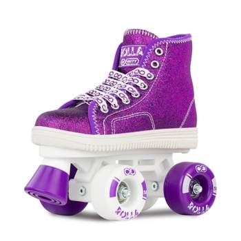 Crazy Skates Rolla Roller Skates For Girls - Sneaker-Style Kids Quad Skates