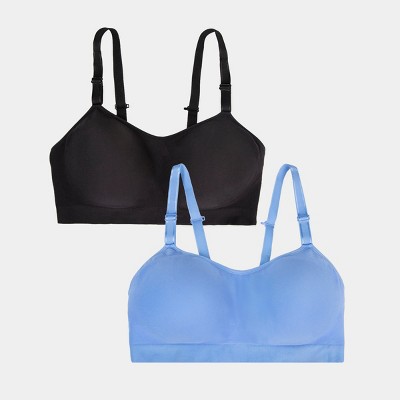 Fruit of the Loom Women's 360 Stretch Seamless Support Wireless Bra 2 Pack
