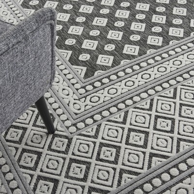 Calobra Elegance Dark Grey Hand-Knotted Synthetic Rectangular Rug