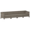 vidaXL 4 Piece Patio Lounge Set with Cushions Gray Poly Rattan - 3 of 4