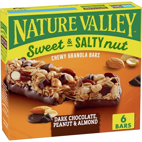 Nature Valley Sweet & Salty Dark Chocolate-Peanut & Almond Granola Bars -  7.4oz/6ct