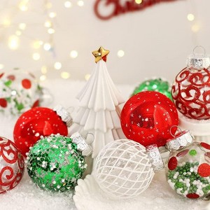 30ct Christmas Tree Ornaments Set - Multi-Size Shatterproof Plastic Xmas Balls, Decorative Hanging Decor - 1 of 4