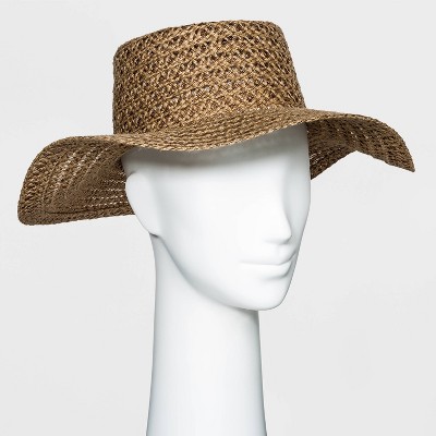 Women's Packable Braided Jute Boater Hat - Universal Thread™ Brown