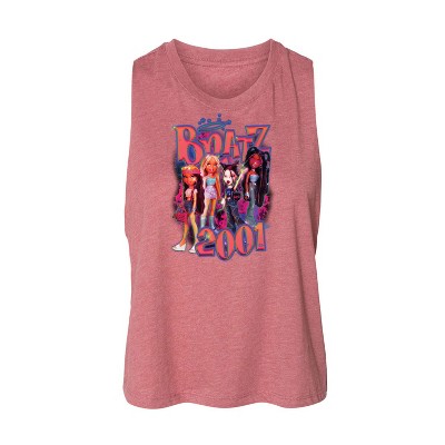 Women's Bratz 2001 Series Dolls Graphic Racerback Tank - Heather Mauve - Small