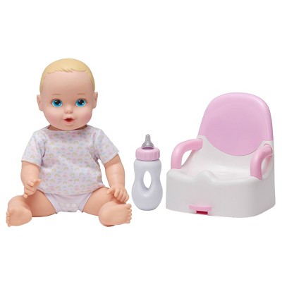 Perfectly Cute Feed &#38; Wet 14&#34; Baby Set - Blonde with Blue Eyes