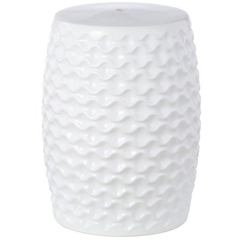 Randon Ceramic Garden Stool - White - Safavieh. - image 1 of 2