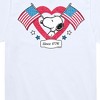 Boys' - Peanuts - Snoopy Since 1776 Flag Heart Short Sleeve Graphic T-Shirt - 2 of 4