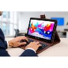 LINSAY® 10.1" Octa Core  256GB Storage Android 15 Tablet Dual Camera Android with Brown Crocodile Keyboard - 4 of 4