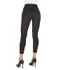Memoi Women's Vegan Suede High-Waist Shaping Leggings Black M-L - 3 of 4