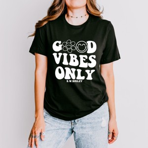 Simply Sage Market S.W.Smiley Good Vibes Only Smiley Face Short Sleeve Tee - 1 of 4