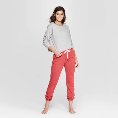 Women's Fleece Lounge Jogger Pants - Colsie™ Red XL – Target