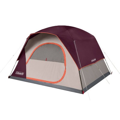 Coleman Skydome 6 Person Blackberry Tent - Maroon