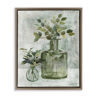 Stupell Industries Herbal Plants with Green Leaves, 17" x 21"