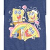 Girls' - Spongebob Squarepants - Cute Face Rainbow Fitted Short Sleeve Graphic T-Shirt - 2 of 4