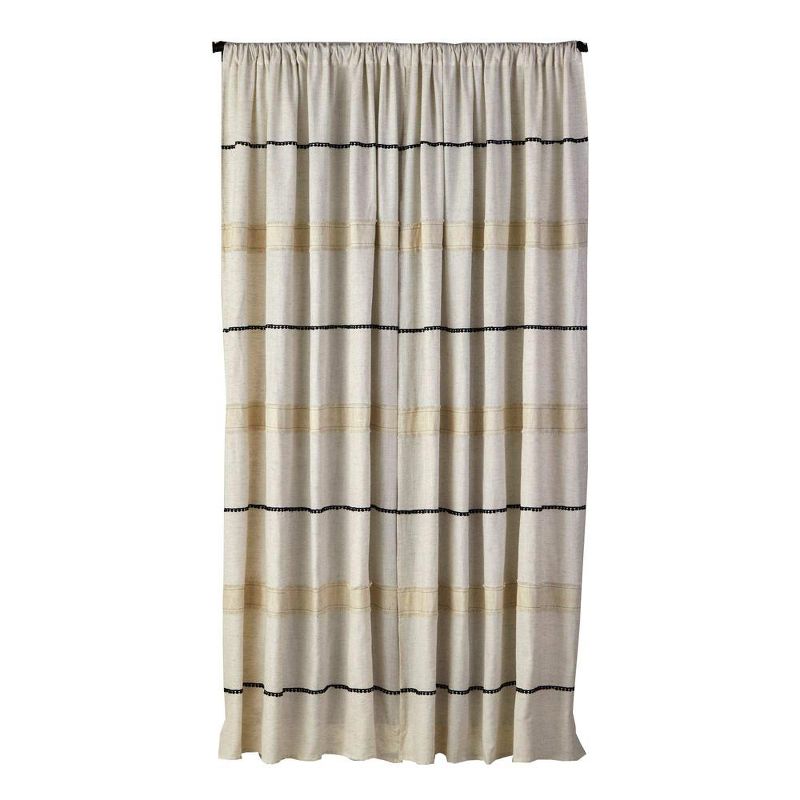 Subtle Stripe Light Filtering Curtain Panel Pair by SKL Home, 1 of 7