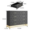 Modern Dresser for Bedroom with 8 Drawer, TV Stand Dressers Chest of Drawers for Living Room Hallway Entryway - 2 of 4
