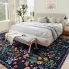 Washable Rugs, Living Room Rug, Non-Slip Soft Floral Rugs for Bedroom, Botanical Area Rug Carpet for Dining Room Guest Room - 4 of 4