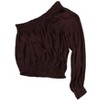 bar III Womens Solid One Shoulder Blouse - 2 of 2