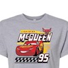 Women's - Disney - Lightning McQueen Race Winner Cropped Graphic T-Shirt - 2 of 4