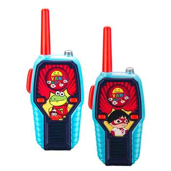 eKids Ryans World Walkie Talkies for Kids, Indoor and Outdoor Toys for Fans of Ryans World Toys - Red (RW-212.EEV8)