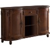 Kings Brand Furniture - Wood Buffet Server/Sideboard Console Table Cabinet, Walnut - 4 of 4