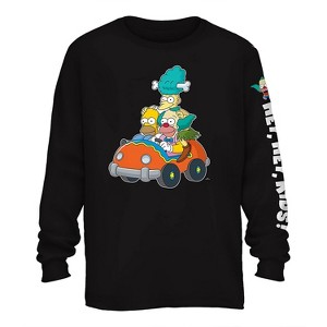 Men's Bart Simpson Classic Shirt - The Simpsons Homer, Bart, Lisa Tee - The Simpsons Long Sleeve T-Shirt - 1 of 4