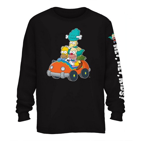 Men's Bart Simpson Classic Shirt - The Simpsons Homer, Bart, Lisa Tee - The Simpsons Long Sleeve T-Shirt - image 1 of 4