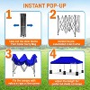 SereneLife 10x20 ft. Pop-Up Shelter for Outdoor Events with UV Protection, Steel Frame, Easy Setup—Blue - 2 of 4