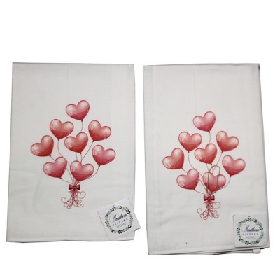 Tabletop 28.0" Valentine Balloons Towels Love Soft Absorbent Southern Sisters Home  -  Kitchen Towel