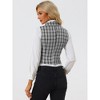 INSPIRE CHIC Women's Plaid Vintage Notched Lapel Collar Single Breasted Waistcoat Vest - 4 of 4