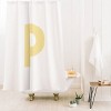 Deny Designs April Lane Art Block Monogram Shower Curtain - 2 of 3