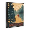 Stupell Industries Paddle Your Own Canoe Phrase Mountain Lake Adventure Framed Giclee Art, Black, 11" x 14" - 2 of 4