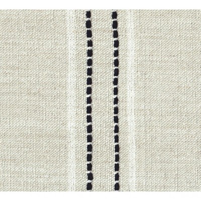 Classic Farmhouse Linen Upholstered Side Chair in Black Wood