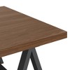 Hawkins Metal/Wood Coffee Table Walnut - WyndenHall: Veneer & Metal Pedestal Base, Spot Clean, 1-Year Warranty - 3 of 4