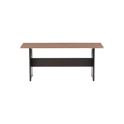 Linon 3pc Ardmore Breakfast Nook Storage Benches Dining Set Black/Pecan: Mid-Century Modern, Wood, 6-Seat Capacity