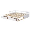 NicBex Twin to King Size Daybed with Trundle Wooden Day Bed Frame Extendable Daybed with 2 Drawers for Living Rooms and Bedrooms - 4 of 4