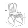 COWLOWN Grey Set of 2 Outdoor Rattan (PE Wicker) Dining Chairs with Washable Cushions for Patio, Backyard, Poolside and Garden - 4 of 4