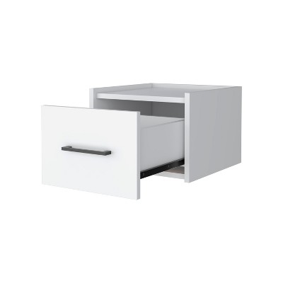 3D render of wall-mounted nightstand with single drawer