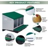 Chicken Nesting Boxes, 4 Compartment Metal Roll Away Nest Box for Chicken and Poultry to Collect Eggs, Chicken Laying Box for Chicken Coop - 2 of 4
