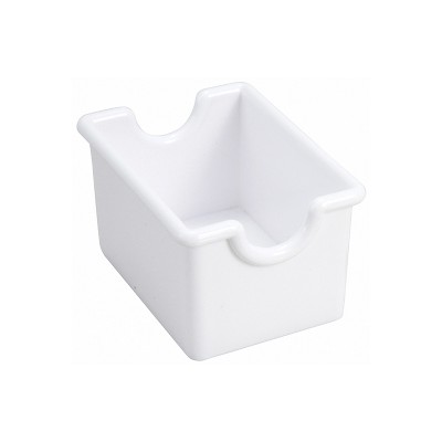 Choice 3 1/4 x 2 1/2 White Plastic Sugar Caddy