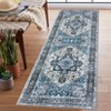 Vintage Floral Medallion Area Rugs for Living Room Dining Room, Retro Accent Low Pile Floor Carpet for Bedroom Home Office - 2 of 4