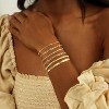 Gold Bracelets for Women Waterproof, 14K Real Gold Jewelry Sets Trendy Thin Dainty Stackable Cuban Link - 2 of 4