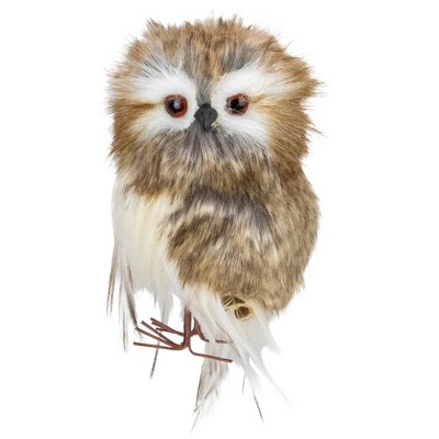 Kurt S. Adler Set of 2 Brown and White Owl Christmas Ornaments 5"