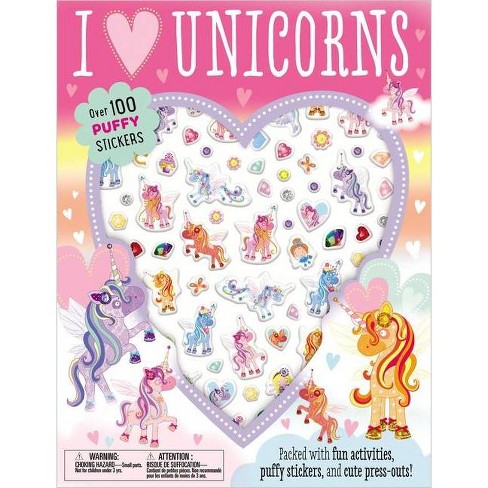 Puffy Stickers I Love Unicorns By Make Believe Ideas Ltd Paperback Target
