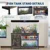 75 Gallon Aquarium Stand, Fish Tank Stand with Power Outlets & Light - Heavy Duty ReptileTank Stand With Storage Cabinet, Drawer & Shelf - 2 of 4