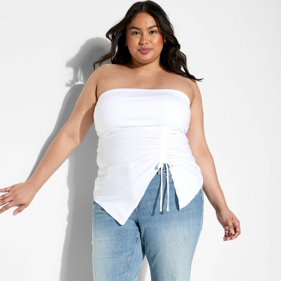 Women's Asymmetrical Slim Fit Tube Top - Wild Fable™