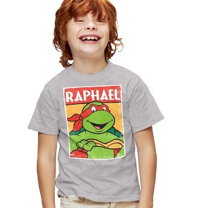 Teenage Mutant Ninja Turtles Teenage Mutant Ninja Turtles Raph Youth T Shirt, Athletic Heather - 1 of 4