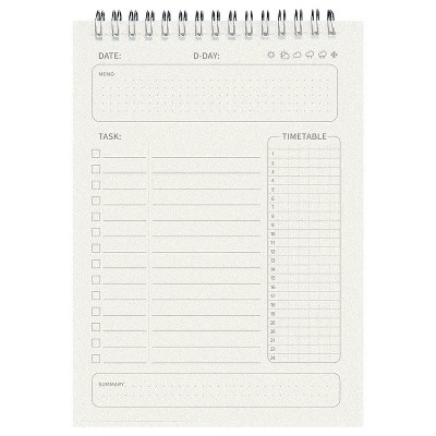 A5 Daily Planner Time Management Book Student Learning Schedule Calendar Notepad