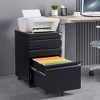 3-Drawer Mobile File Cabinet with Lock, Office Storage Filing Cabinet for Legal/Letter Size - 3 of 4