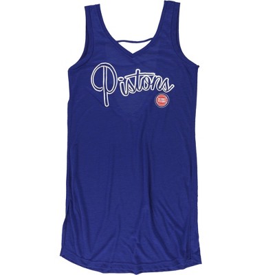 G-III Sports Womens Detroit Pistons Midi Dress, Blue, Medium